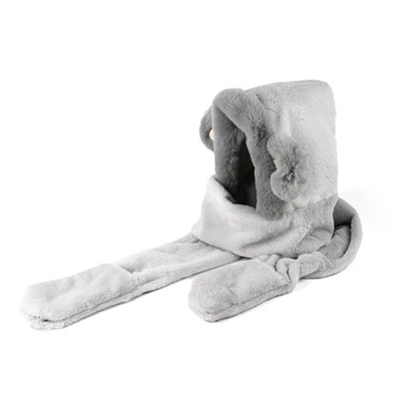 Sombrero oso otoño invierno nuevo sombrero bufanda guantes de una sola pieza engrosado caliente padre e hijo explosivo estilo lindo dibujos animados a prueba de moda Item Picture