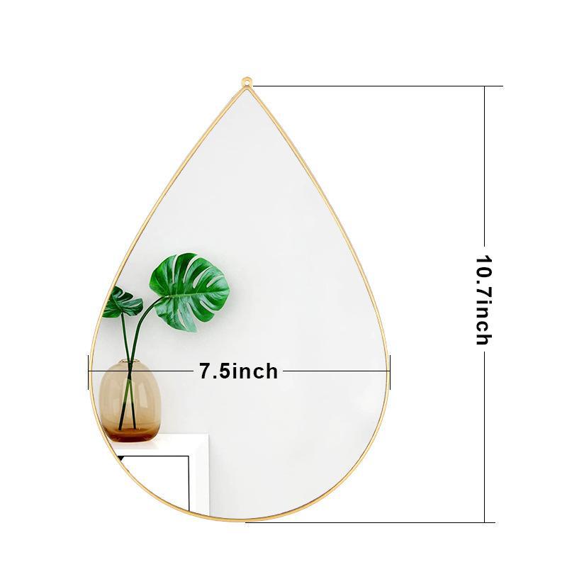 Factory direct sales of water-drop decorative mirrors, creative DIY water-drop wall hanging mirrors, high-definition mirror surface, simple and modern decorative mirrors Specification image