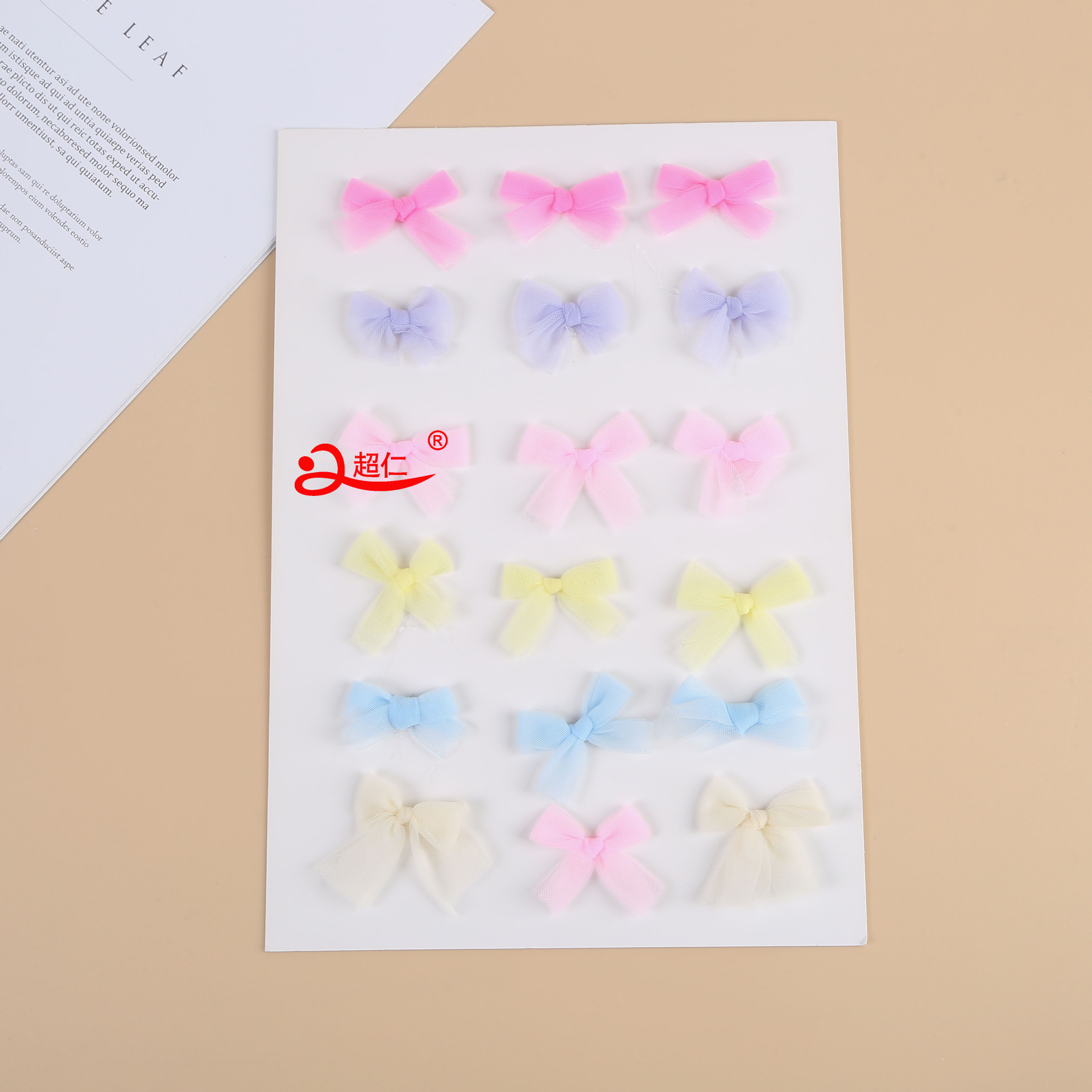 Hand-Made Bows Japanese And Korean Style Hair Accessories Gift Clothing Accessories New Color Mesh Bows Can Be Produced