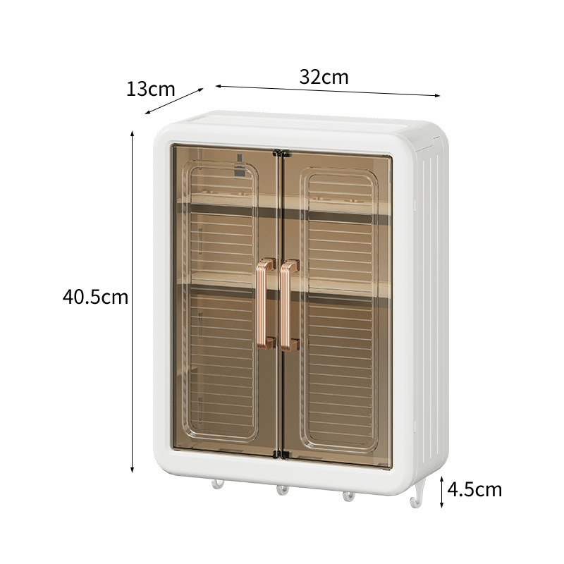 Bathroom Kitchen Storage Rack Bathroom Toilet Toiletries Over The Toilet Perforation-Free Wall Hanging Cosmetics Storage Cabinet Item Picture