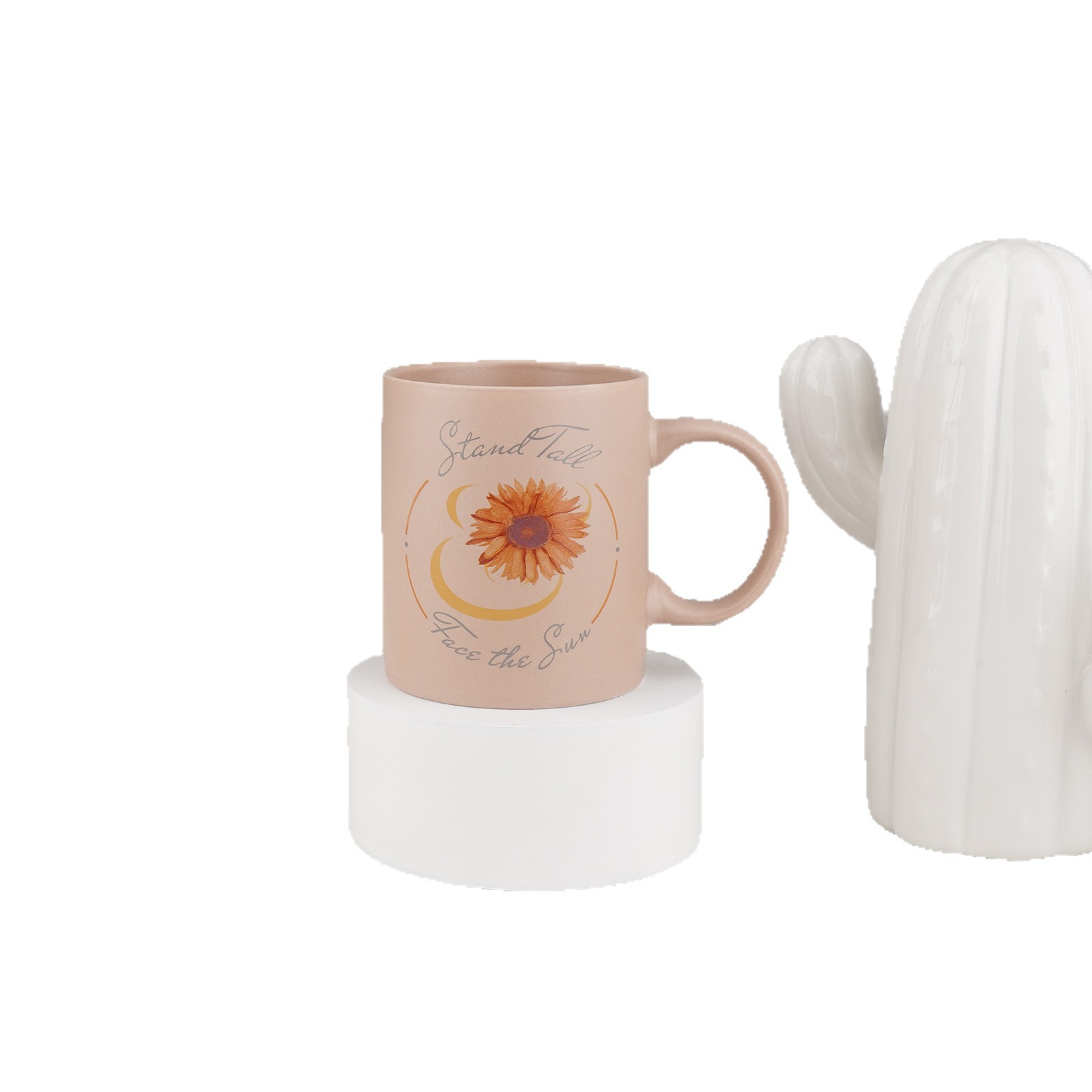 Customized new fully matte milk cups, ceramic cups, coffee cups, household mugs, and gift cups with LOGO printing and engraving Item Picture