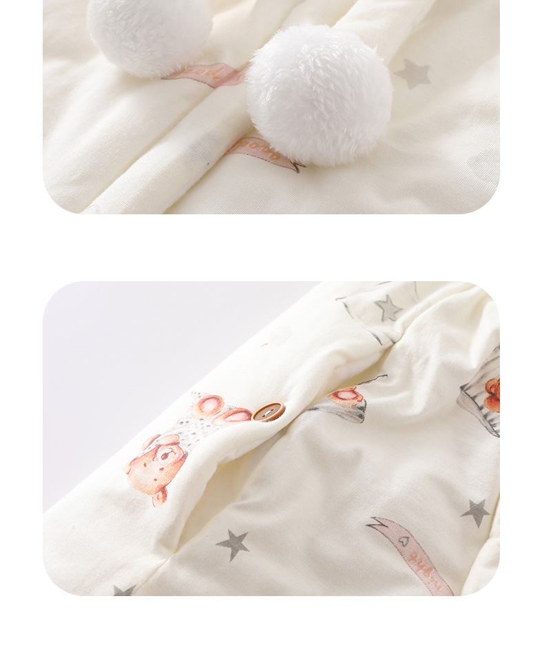 婴儿披风斗篷可伸手宝宝防风衣外出夹棉加厚包裹男女幼童抱被冬款详情17