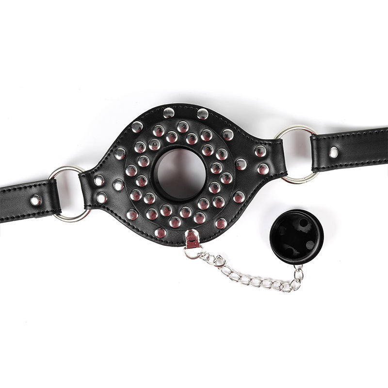 Adult sex toys female slave mouth ball mouth plug alternative toy sm training torture device rivet cover mouth plug Item Picture