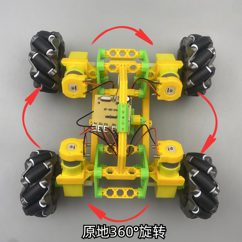 "Baozou Shuanglei Small Craft Four-wheel Drive building block Racing Car, DIY Model, Maker, student Training, Remote control car assembly. Application Scenario