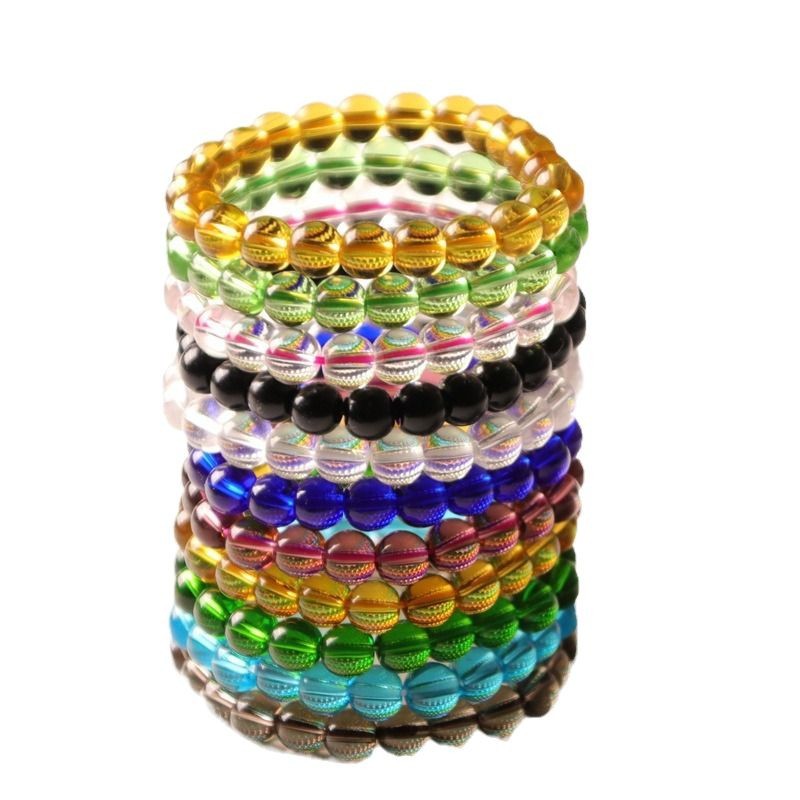 Wholesale glass bracelets, travel street stalls, supply sources of glass bracelets, online store live-streaming gifts, fresh and sweet bracelets Item Picture