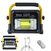 Solar portable work light LED floodlight USB charging COB emergency work light outdoor hand light