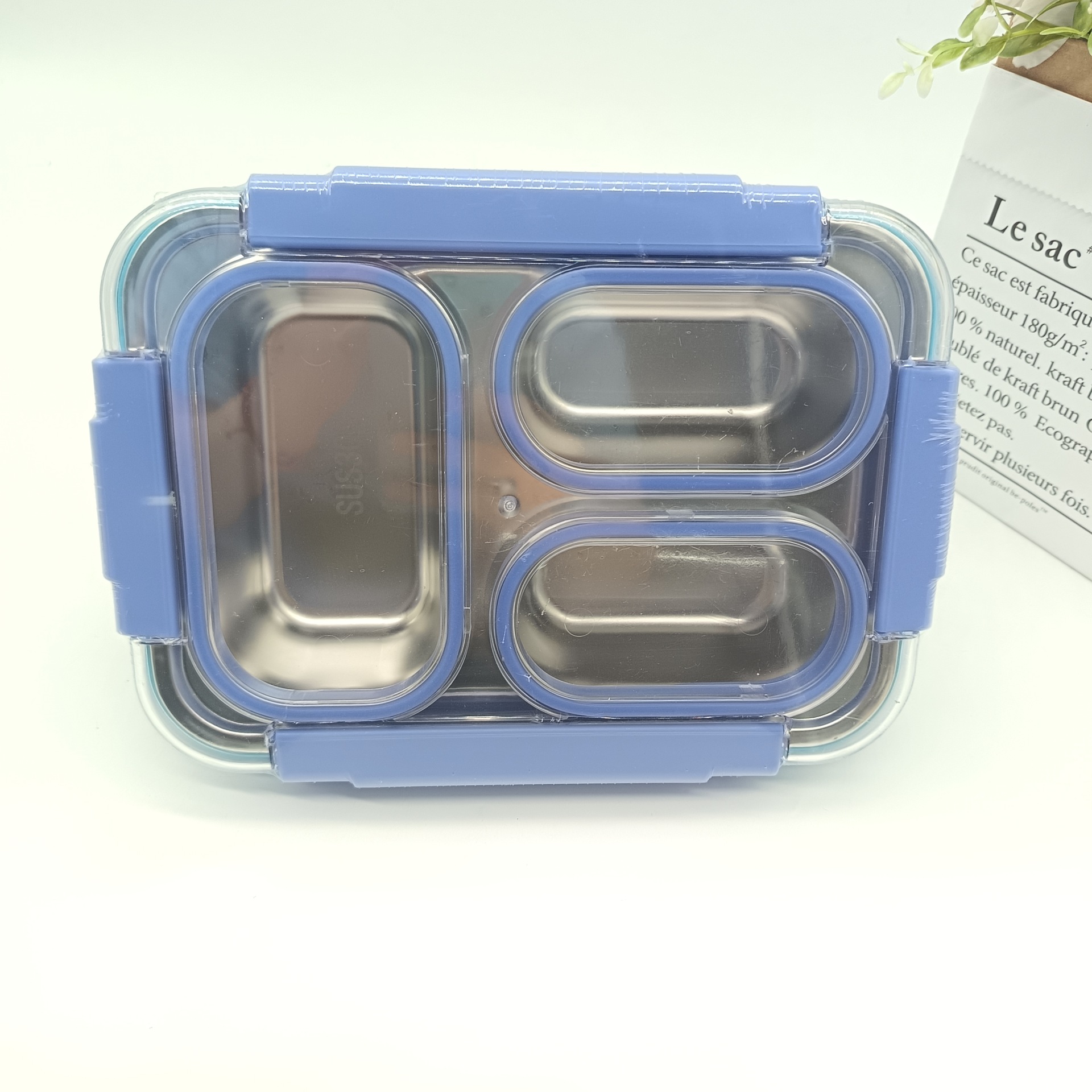 Cross-border best-selling 304 stainless steel lunch boxes can hold a small number of patterned lunch boxes, multi-compartment wild lunch boxes, students and office workers full figure