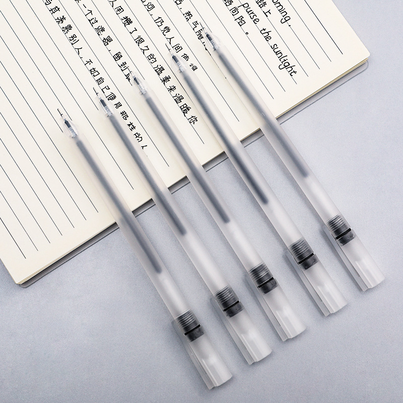 Simple Ins Scrub Neutral Pen Student Exam Black Carbon Pen Office Study Signature Black Water Pen Stationery Specification drawing