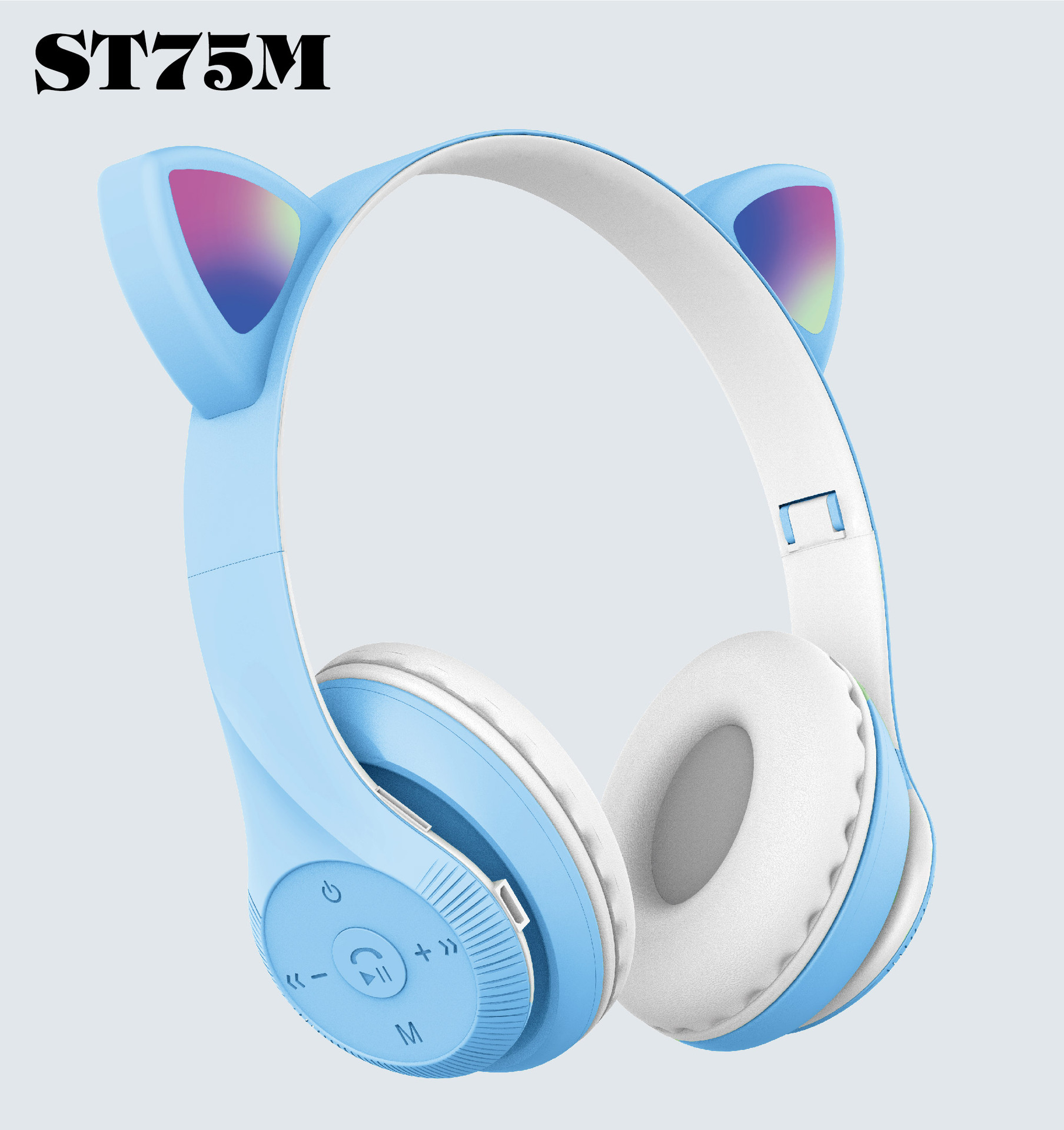 Source Factory's ST75M Fashionable cat-ear LED foldable wireless Bluetooth headphones 5.1