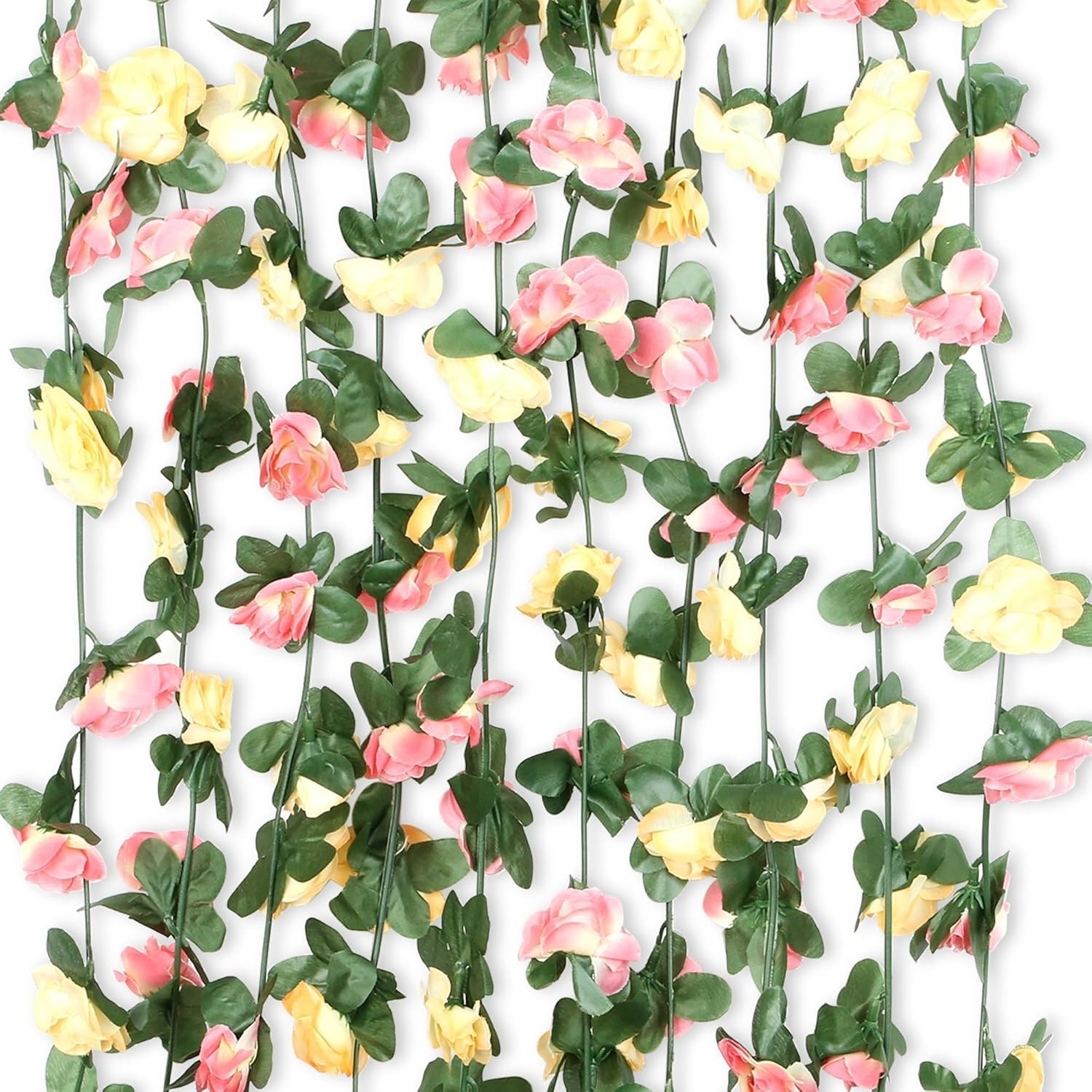 Wholesale of artificial rose vines for wedding decoration arches, air conditioning water pipes, winding and blocking vines, and artificial plant flower vines pic 19