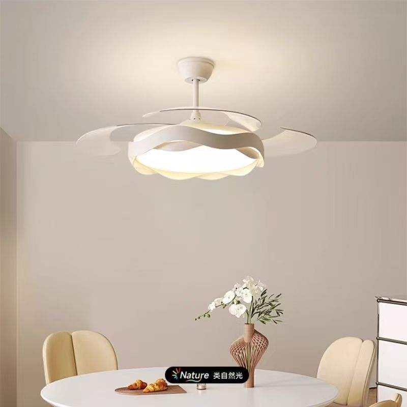 Invisible dining room fan light, bedroom fan light, home silent high-wind ceiling fan, integrated fan light, minimalist dining room Specification image