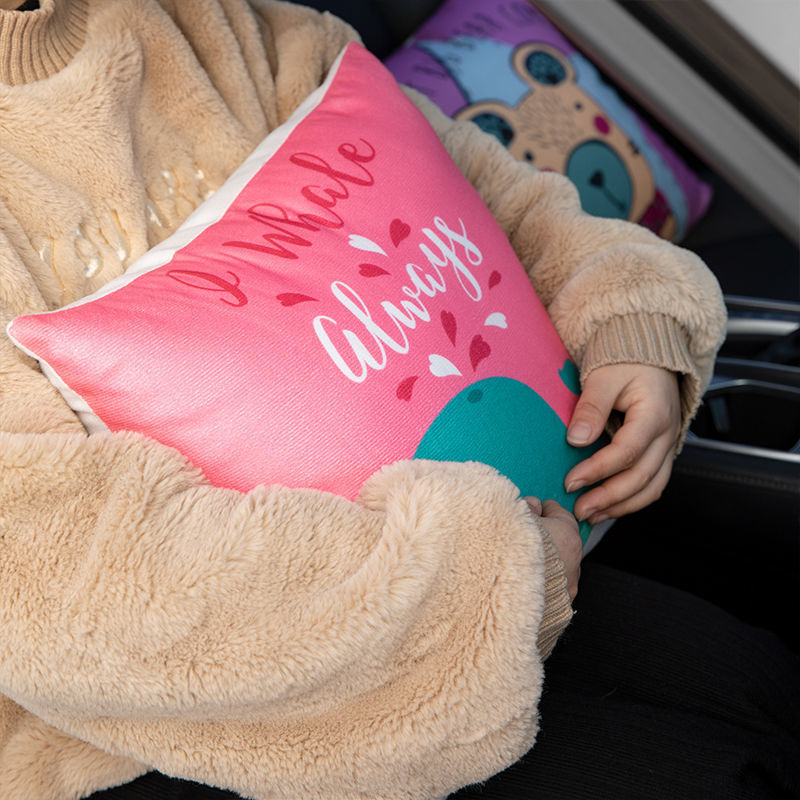 抱枕/靠垫/圆形抱枕/靠枕靠背/仿兔毛靠垫细节图