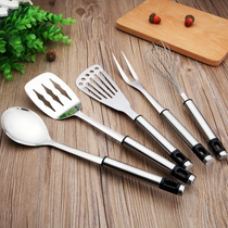 Stainless steel kitchen utensil round tube handle cooking spoon spatula