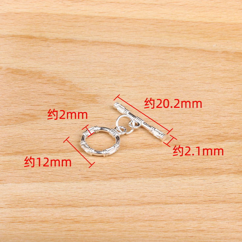 S925 Silver plain Silver style OT clasp silver jewelry clasp accessory diy bracelet necklace ending connection clasp Silver jewelry accessory Silver Specification image