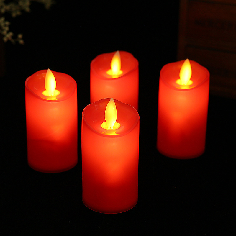 Glossy simulation swinging candle candlestick, sacrificial offerings to deities, offering lamps, Buddhist supplies, murder mystery game props, led candle lamps Specification image