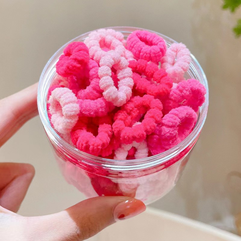 Wholesale of 100 boxed colored thumb children's headbands, small rubber bands, ins high appearance level and high elasticity hair band headwear Application Scenario