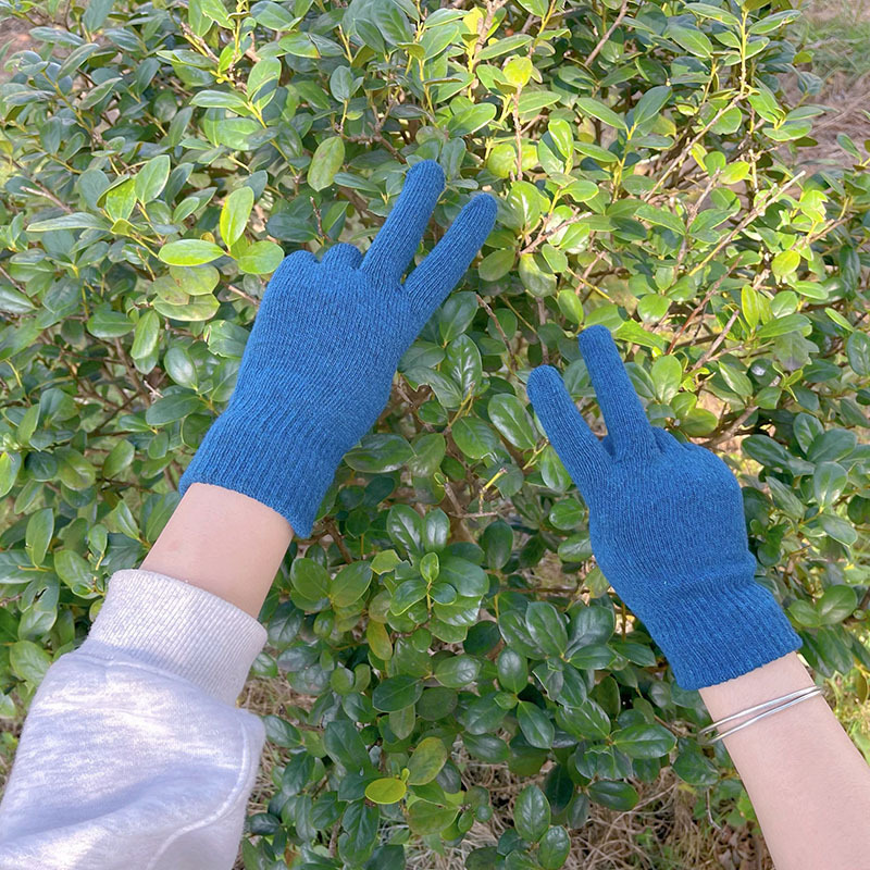 Fleece Gloves Autumn And Winter Gloves For Men And Women Warm Thick Gloves Cycling Gloves Winterproof Outdoor Knitted Gloves details Picture