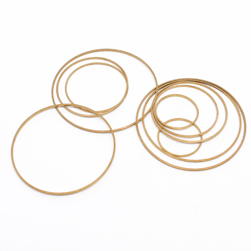 DIY copper jewelry accessories, clothing and jewelry, metal materials, solid mouth rings, fine copper rings, round rings without mouths, pure copper Specification drawing