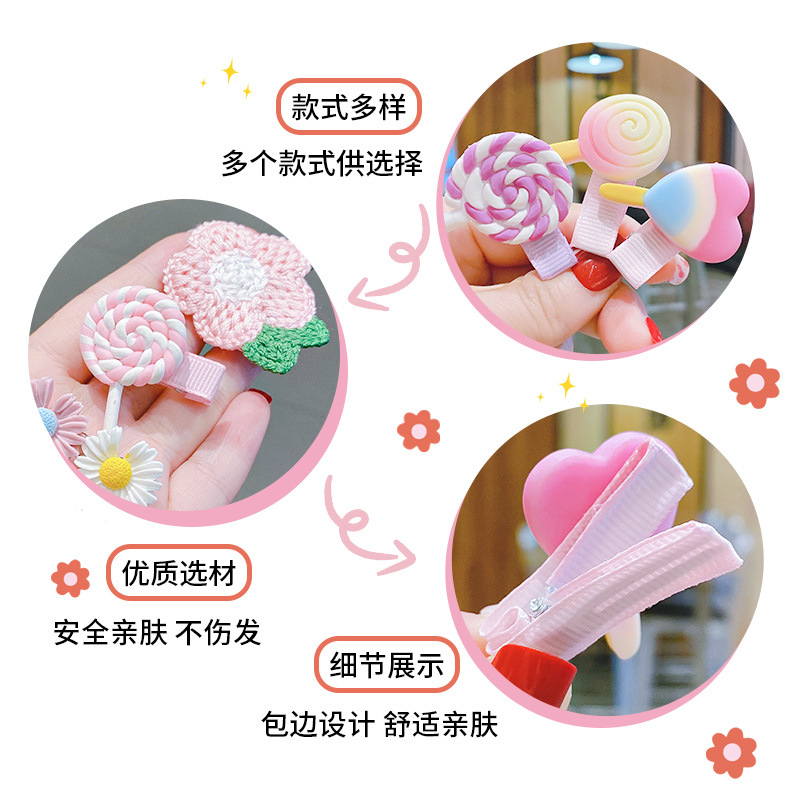 Children's Hair Clip Girls Internet Red Hair Card Princess Cute Girl Headdress Bb Clip Broken Hair Bangs Clip Baby Clip details Picture