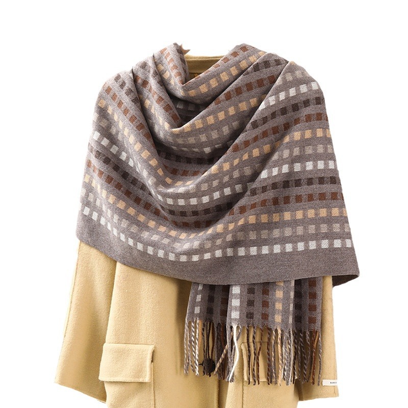 Plaid Scarf Women's Winter High-Grade Cashmere Scarf All Men's Shawl New Jacquard Wool Scarf Wholesale Item Picture