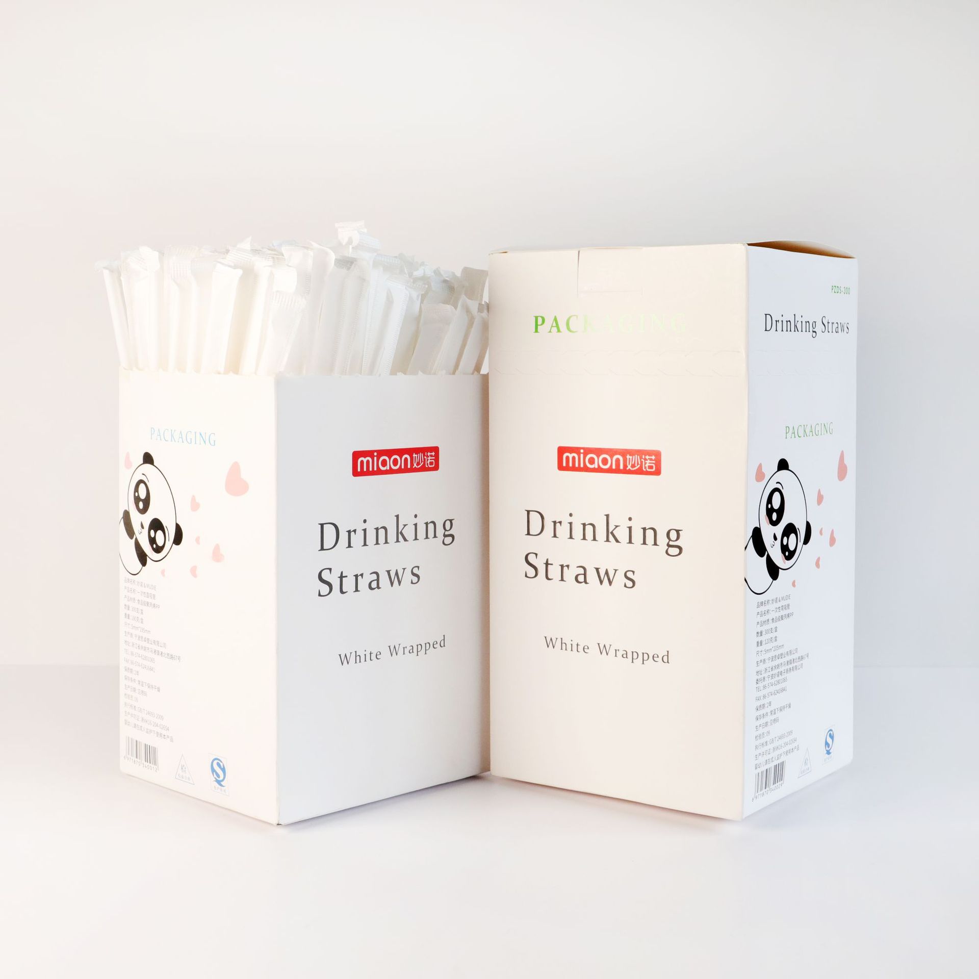 Disposable straws, independently packaged suction tubes, flat-mouthed food-grade beverage straws, flexible box-packed pp transparent straws Item Picture