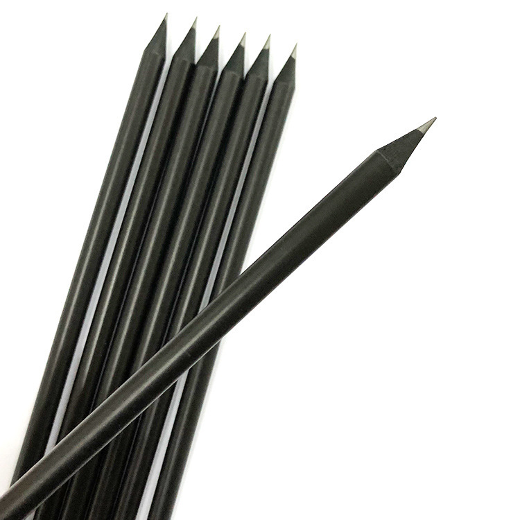 Black wood, black pencil with eraser tip