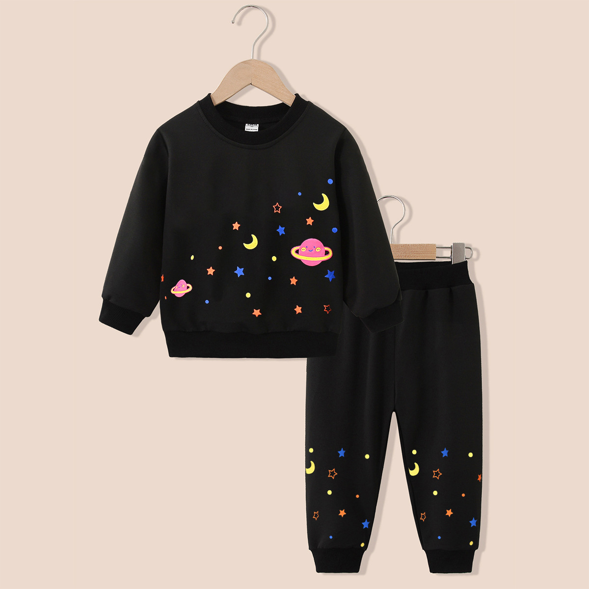 Wholesale of new Korean style spring fashionable and comfortable children's sweatshirts and sportswear sets, one-piece consignment factory Item Picture
