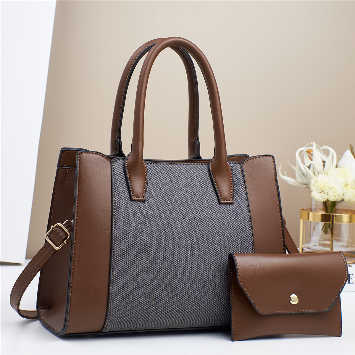 New Splicing Bag High Appearance Level Color Matching Handbag Macaron Fashion Atmosphere Shoulder Bag Cross-Border Crossbody Bag details Picture