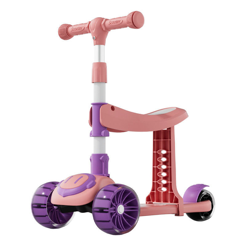 Scooters For Children 1-3-8 Years Old 3-In-1 Can Sit And Ride Boys And Girls Princess Baby Sliding Trolley Item Picture