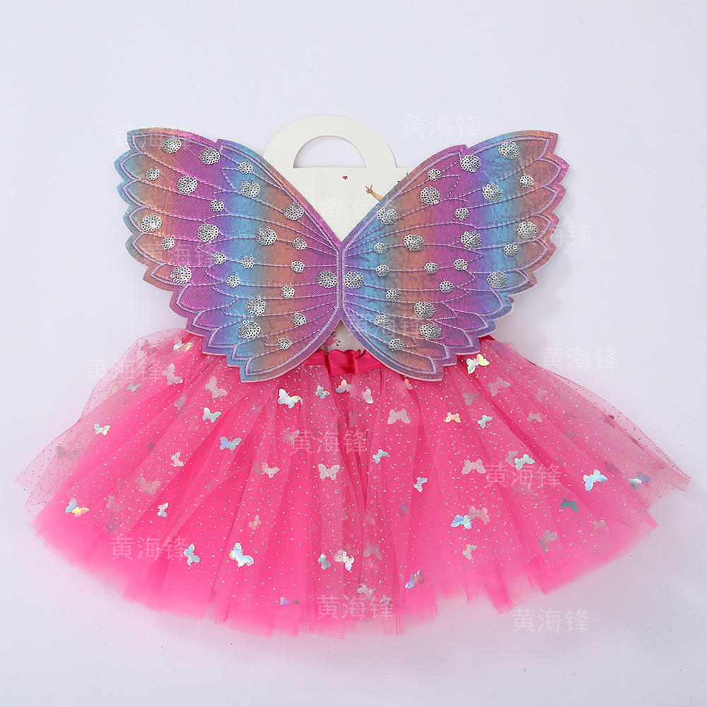 Baby trumpet angel wings Princess flower fairy butterfly wings harness baby one year old shoot jewelry props Item Picture