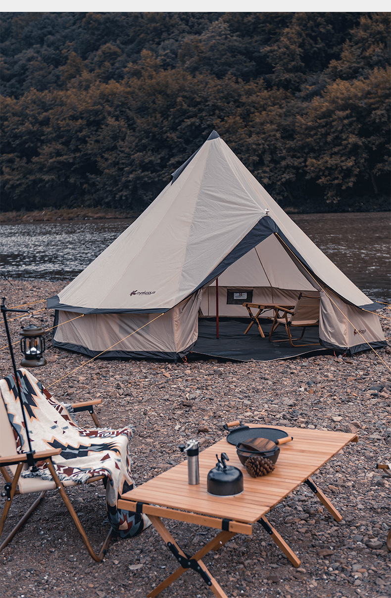 Outdoor picnic multi-person Indian waterproof family tent, light luxury yurt, camping sun protection Oxford fabric large tent pic 8