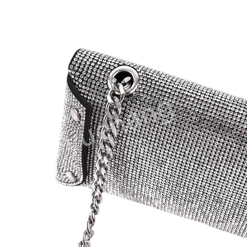 跨境水钻腋下/皮革手机包/时尚女包白底实物图