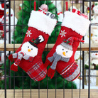 圣诞袜礼物袋装饰道具圣诞雪人大号礼品袋糖果袋圣诞节装饰袜挂件