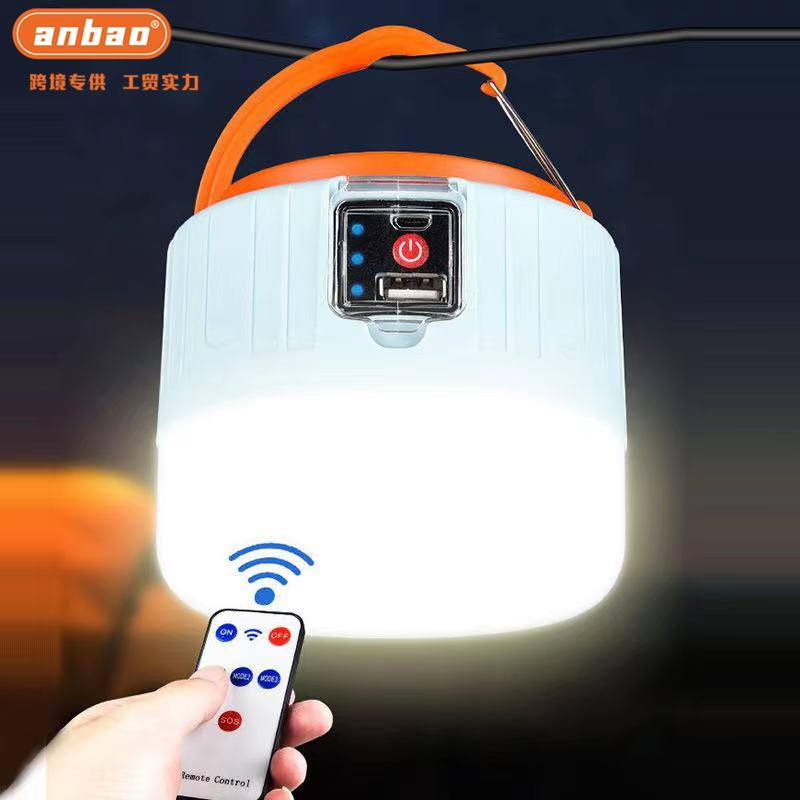 Wholesale of outdoor solar-powered mobile night market lights, mobile phone charging function, power failure emergency lights, and LED remote control lights