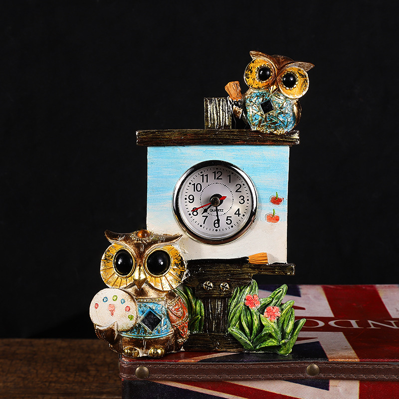 Cross-Border Direct For The New Creative Owl Display Clock Creative Home Study Display details Picture