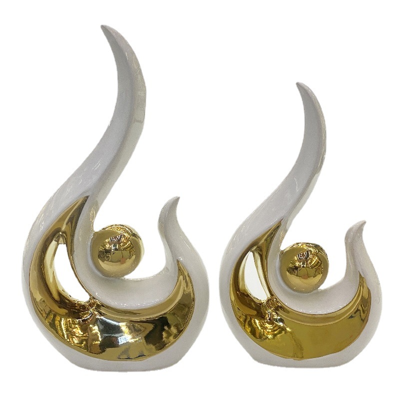كما زخرفة المنازل بالمصنوعات الذهبية ذات اللون الأوروبي المصنوعة من الخزف والخزف الخلاق Item Picture