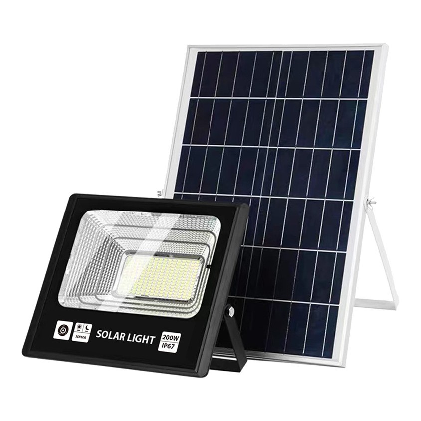 led solar white floodlight, outdoor construction site lighting, outdoor searchlight, strong light, engineering waterproofing Item Picture