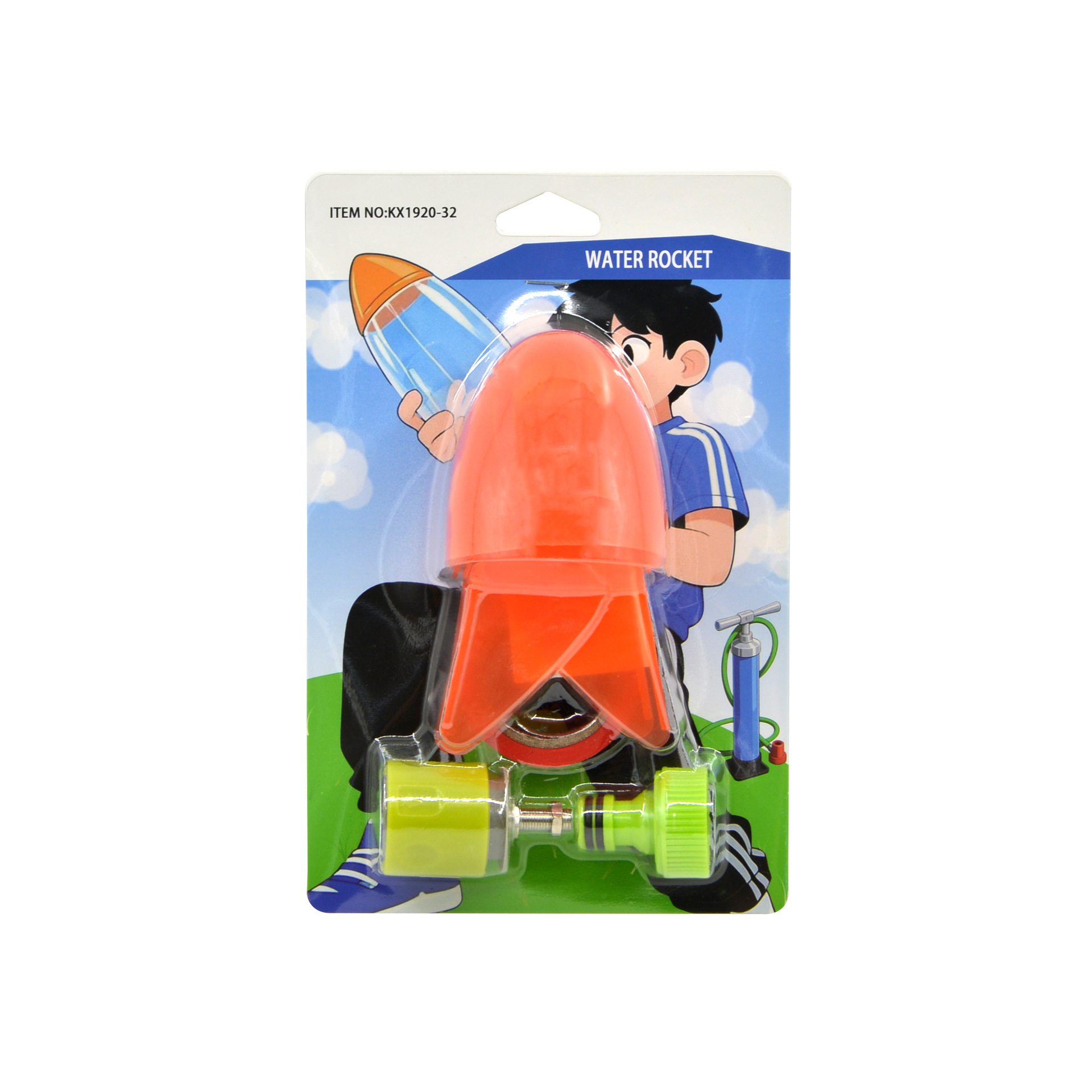 Hangda Science and Education Water Rocket Simple Version production materials Tail wing nozzle children assembly Airborne scientific experiment