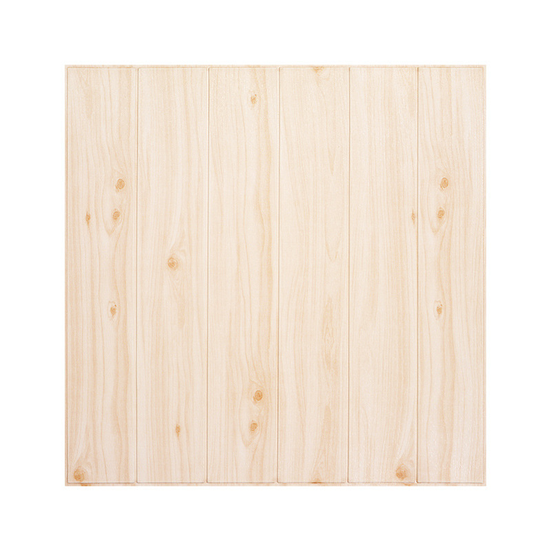 Self-Adhesive Wall Paper Foam Wallpaper 3D Three-Dimensional Wall Paste Imitation Wood Grain Skirt Wall Panel Waist Line Flexible Packaging Decorative Stickers Item Picture