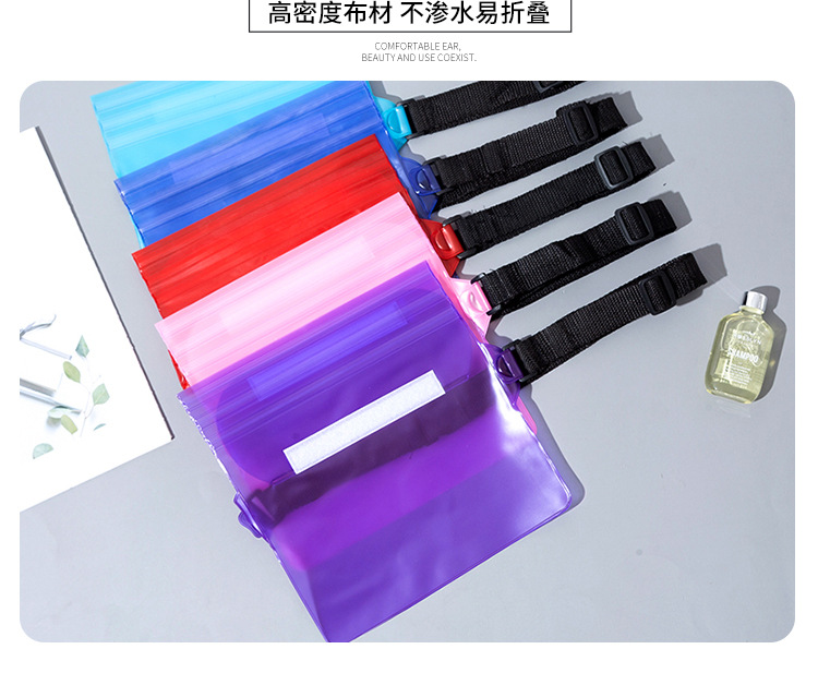 Cross-border large-sized mobile phone waterproof bag, diagonal swimming waterproof waist bag, pvc rafting outdoor sealed transparent touch screen pic 8