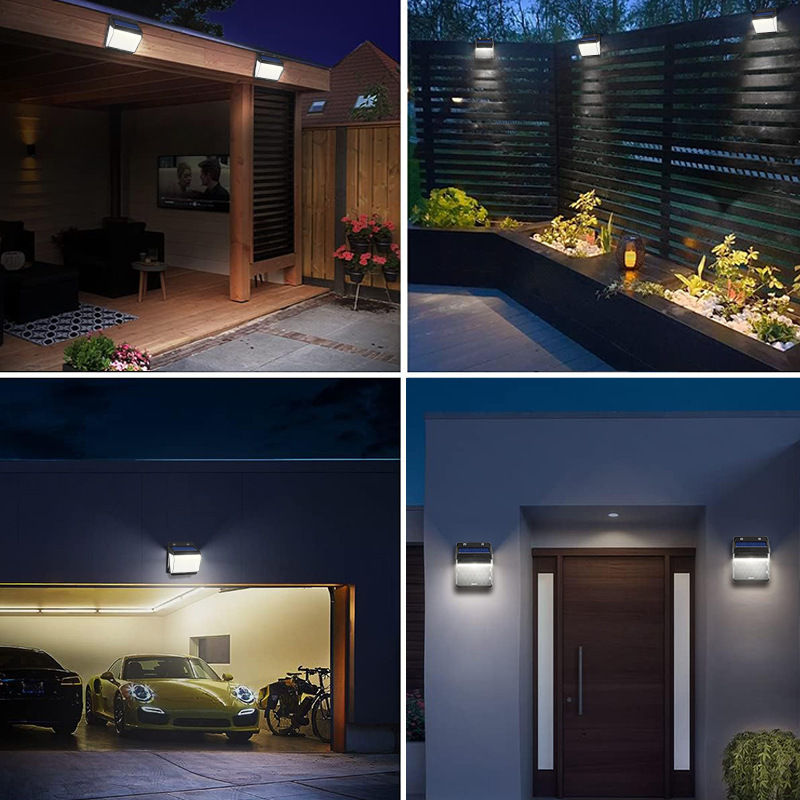 Solar lamps, outdoor courtyard household ultra-bright human body sensor street lamps, staircase fence LED lighting, waterproof wall lamps Application Scenario