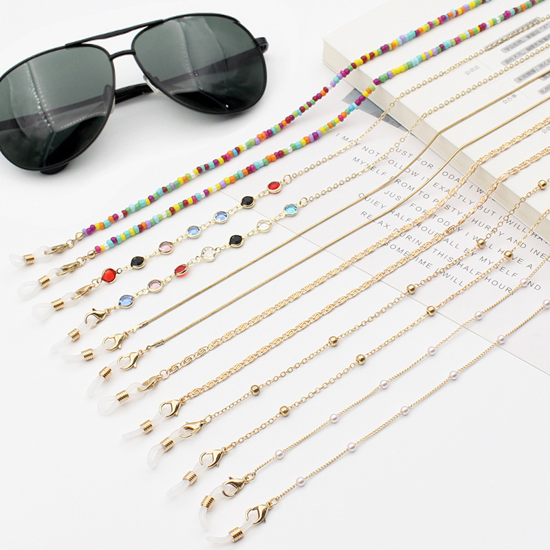 亚马逊波西米亚精细款套装 眼镜链高级感防掉口罩链项饰工厂直销