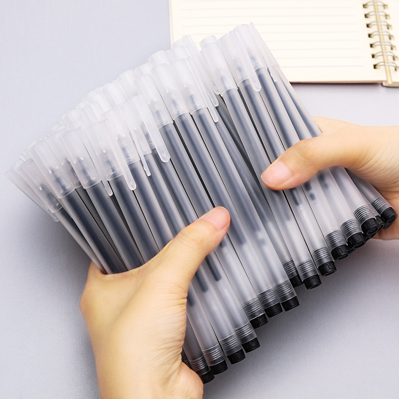 Simple Ins Scrub Neutral Pen Student Exam Black Carbon Pen Office Study Signature Black Water Pen Stationery details Picture