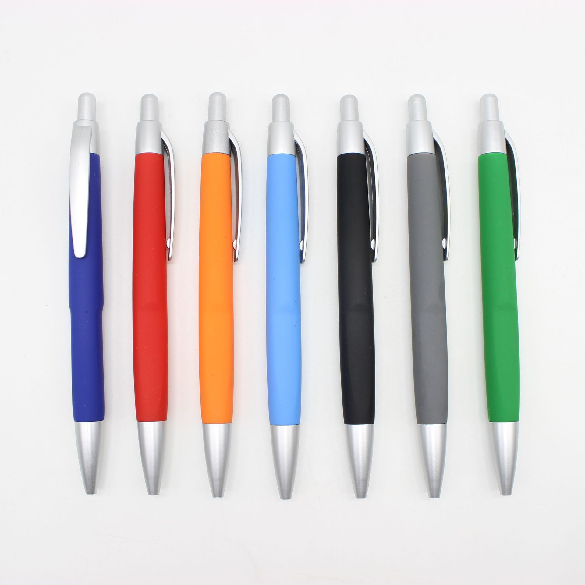 Spot Spray Rubber Ballpoint Pen Wholesale Printing Company Logo Hotel Pen Plastic Press Ballpoint Pen Item Picture