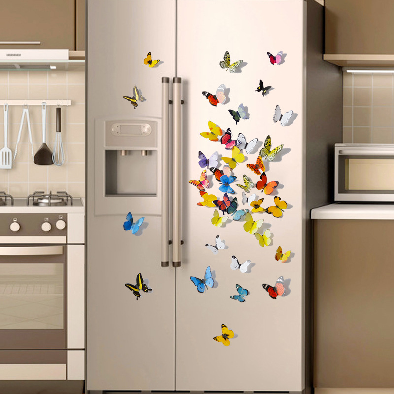Background wall patching, 3d waterproof self-adhesive three-dimensional simulation vase stickers, decals, wardrobe stickers, decorative fridge magnets Item Picture