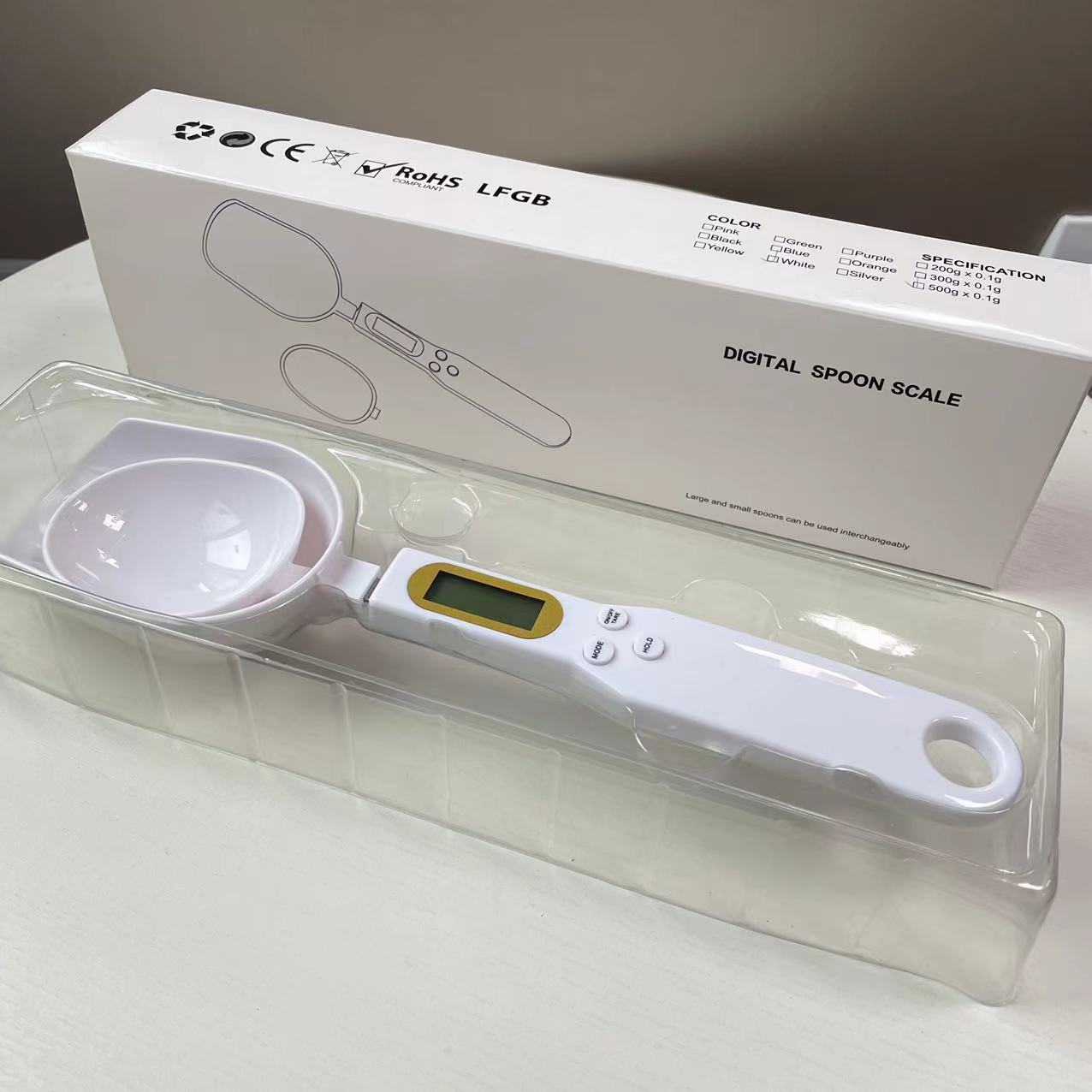 Portable Handheld Electronic Scale 500G Household Kitchen Electronic Ingredients Scale Spoon Scale Food Wholesale Manufacturers details Picture