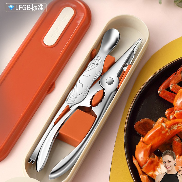 304 stainless steel crab eating tools Wholesale Home Hotel Zinc alloy crab claws Seafood meat picking fork spoon crab needle crab spoon