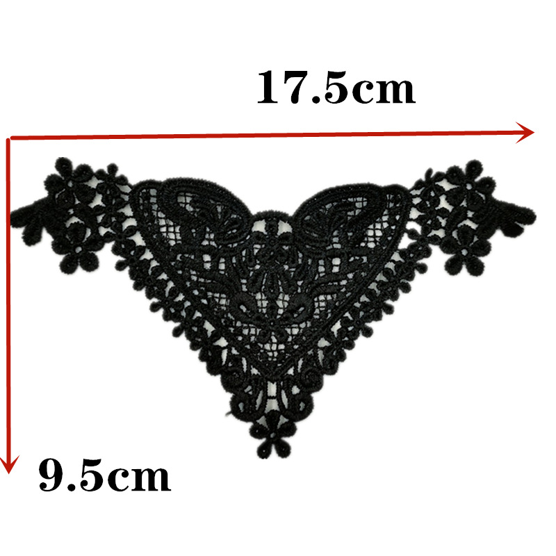 Manufacturers Direct Lace Flower A Sexy Underwear White Black Polyester Love Collar Hollow Water Soluble Clothing Accessories Item Picture