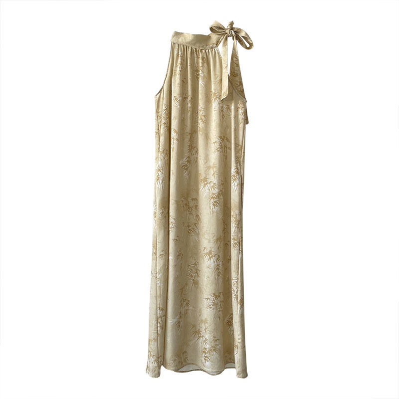 Juzhi 2024 Spring/Summer "Jiangnan Misty Rain" Halter Dress for Women's New Retro Chinese style halter dress 1597 Item Picture