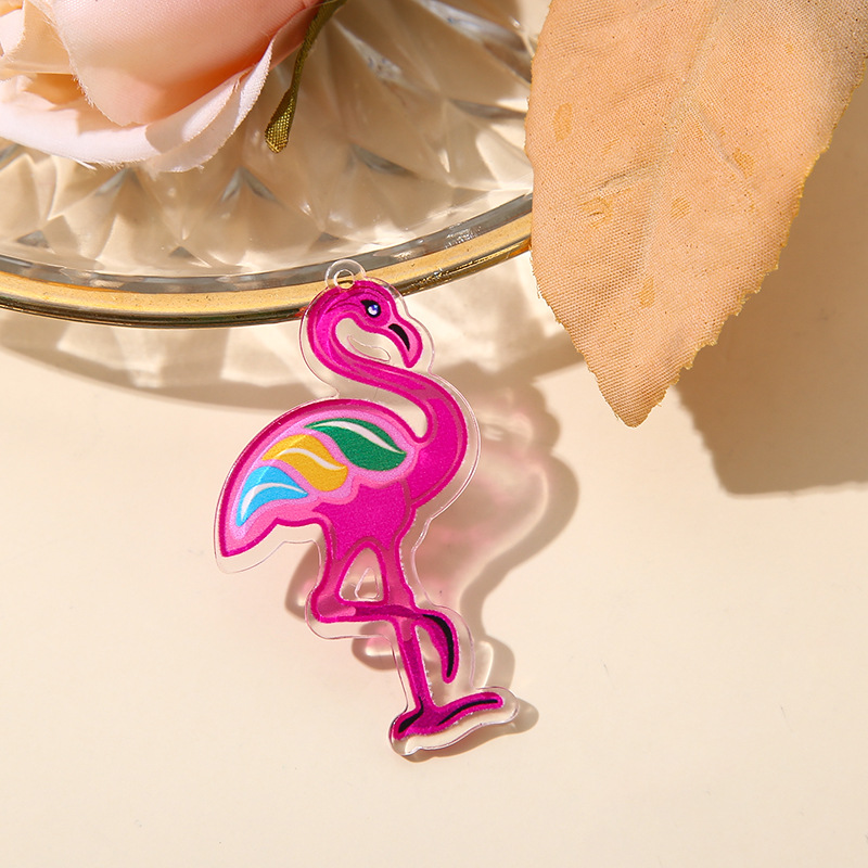 2023 New Creative Acrylic Flamingo Earrings Hipster Women Fashion Personality Animal Earrings For Women Application Scenario
